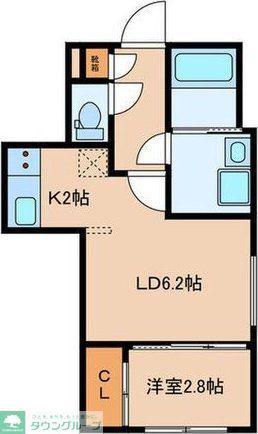 QUADOR今池イースト(1LDK/3階)の間取り写真
