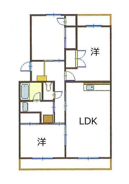 グランディール(3LDK/1階)の間取り写真
