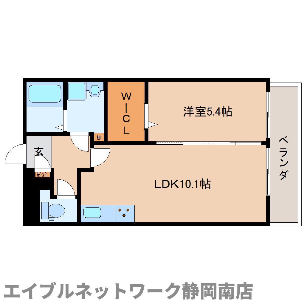 シュール ド コリーヌ(1LDK/2階)の間取り写真