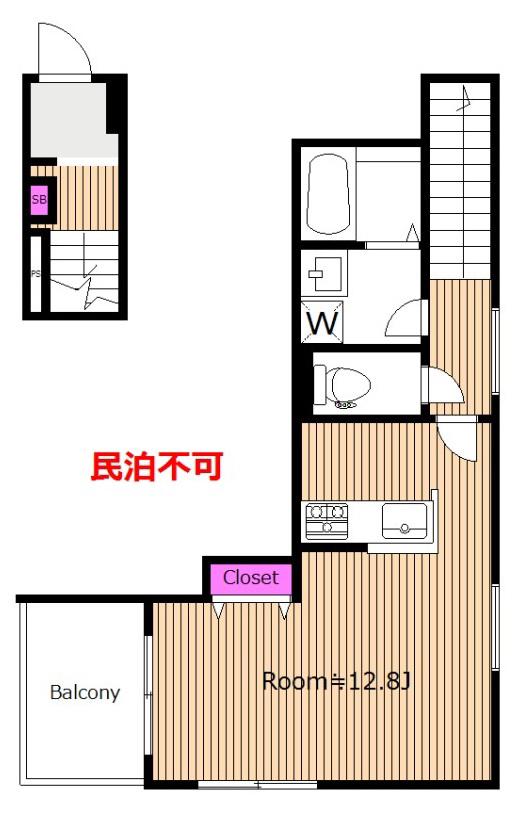 礼敷ゼロゼロ 12月末迄 ARCA HATSUDAI X(ワンルーム/2階)の間取り写真