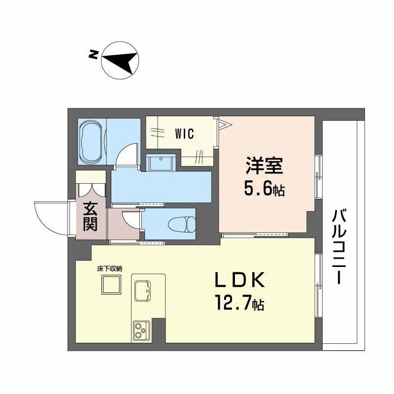 ＪＲ山陽本線 新倉敷駅 徒歩7分 3階建 新築(1LDK/1階)の間取り写真
