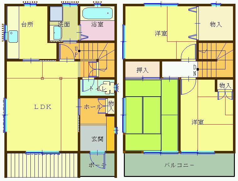 メゾン末広(3LDK/1階)の間取り写真