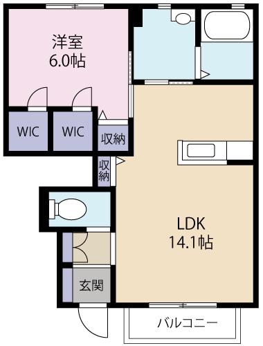 フォレナ(1LDK/1階)の間取り写真