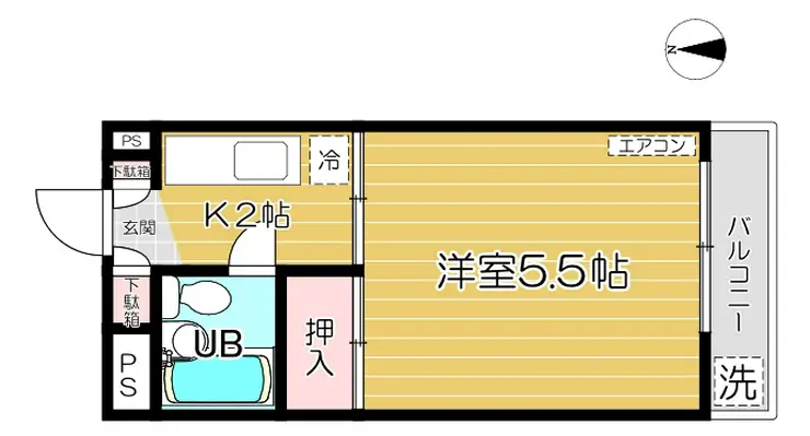 ハイツ南浦和 2階階 間取り