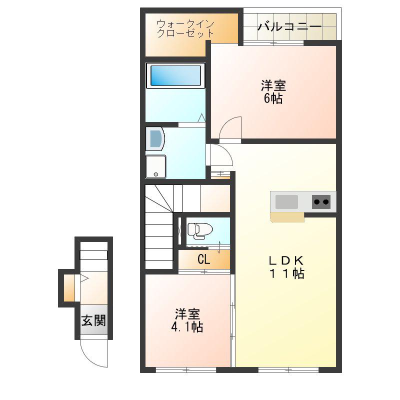 LIVESTYLE6(2LDK/2階)の間取り写真