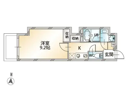 セレニティー広尾(1K/11階)の間取り写真
