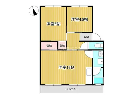 SEA BREEZE(2LDK/4階)の間取り写真