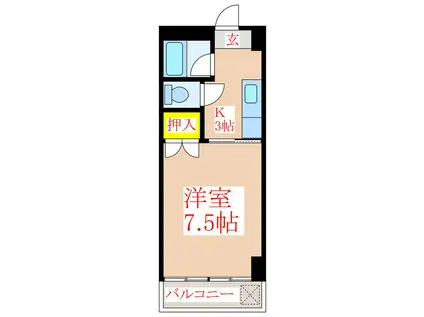 坂本マンション(1K/4階)の間取り写真