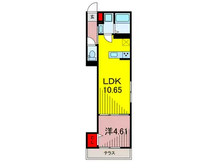 グラナーデ新宿(1LDK/1階)の間取り写真