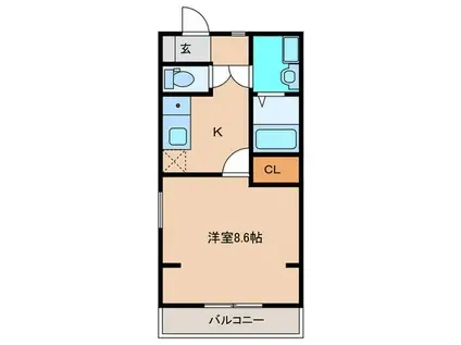 アートオン 東刈谷II(1K/3階)の間取り写真