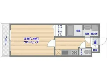 ローズモント・フレア六本松(1K/3階)の間取り写真