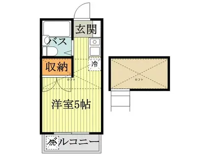 エスタ国分寺I(ワンルーム/2階)の間取り写真