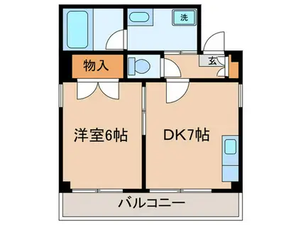 鈴木マンション(1DK/4階)の間取り写真