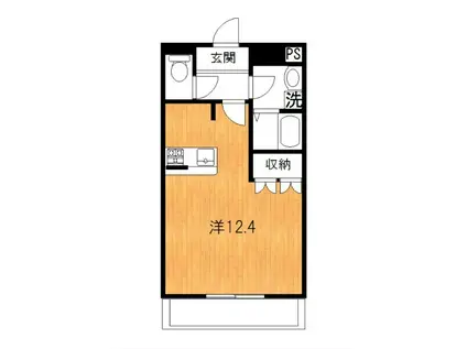 カサーレ(ワンルーム/1階)の間取り写真