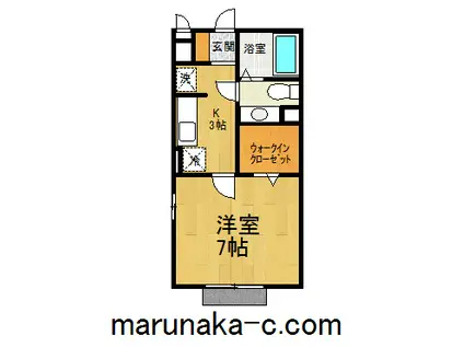 メゾンSAKURAⅠ(1K/2階)の間取り写真