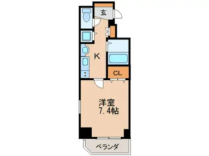 プレサンス桜通葵(1K/6階)の間取り写真