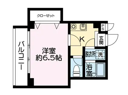 トスカーナ南浦和(1K/5階)の間取り写真