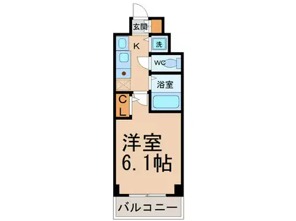プレサンス名古屋STATIONアブソリュート(1K/4階)の間取り写真