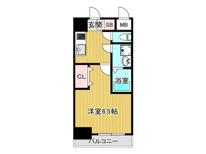 クレアート大阪イースト G4(1K/5階)の間取り写真