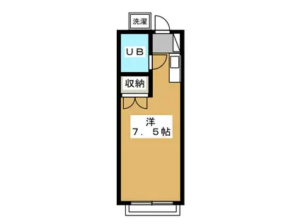 大神宮坂上ハイツ(ワンルーム/1階)の間取り写真