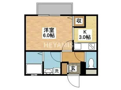 リンデンバーム(1K/1階)の間取り写真