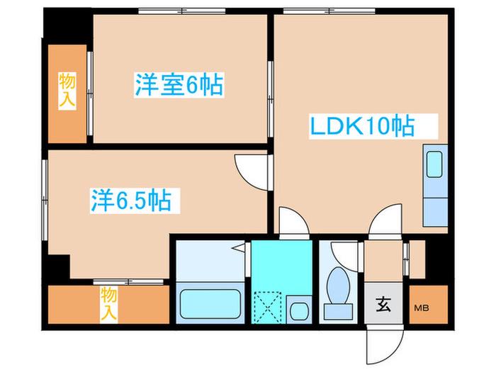 ルピナス7・8(2LDK/2階)の間取り写真