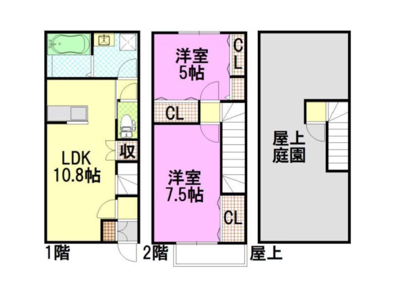 アチーブメントオカヤス(2LDK/1階)の間取り写真