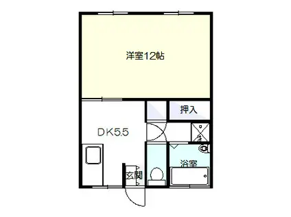 坂田アパート 102号(1DK/1階)の間取り写真