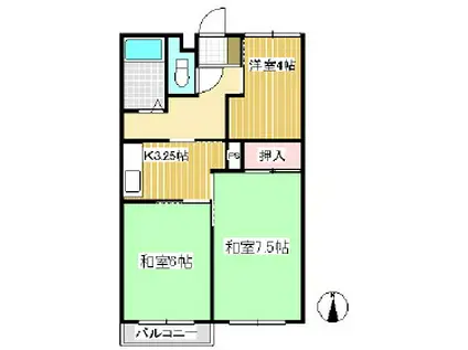 ライオンズマンション(3K/3階)の間取り写真