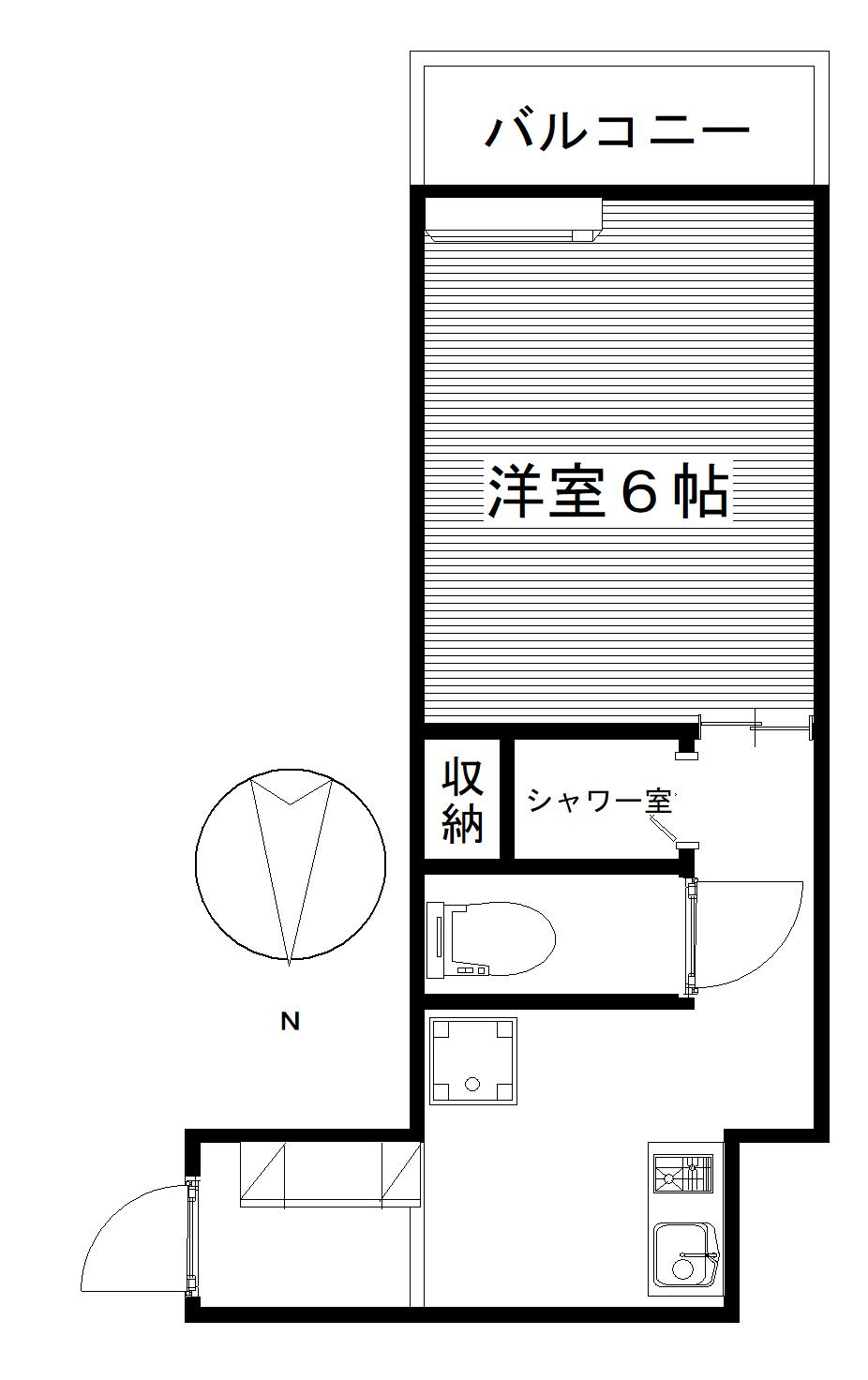 恵マンション(1K/3階)の間取り写真