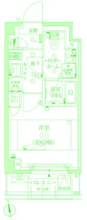 クレイシア横浜ヴェール 5階階 間取り