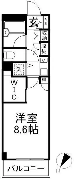 エフローレ日本橋 4階階 間取り