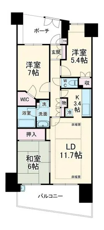 エールの丘 7階階 間取り
