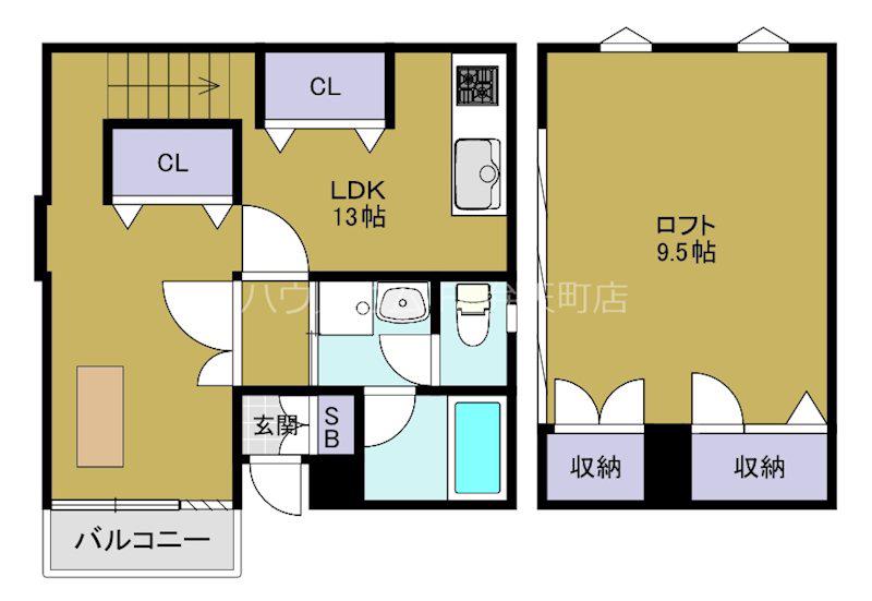 カーサアトレ(1LDK/1階)の間取り写真