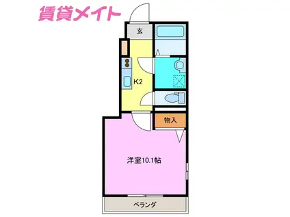 コーポ サウス C(1K/1階)の間取り写真