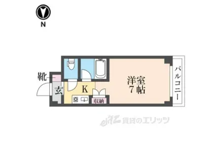 第3グリーンハイツ(1K/2階)の間取り写真