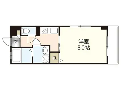 ARIOSO(1K/2階)の間取り写真