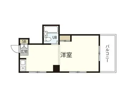 KRTビル(1DK/1階)の間取り写真