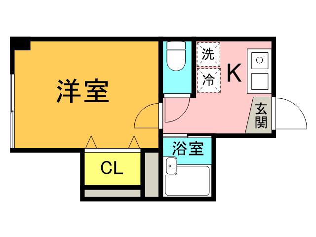 COMFORT AKEBONO(1K/2階)の間取り写真