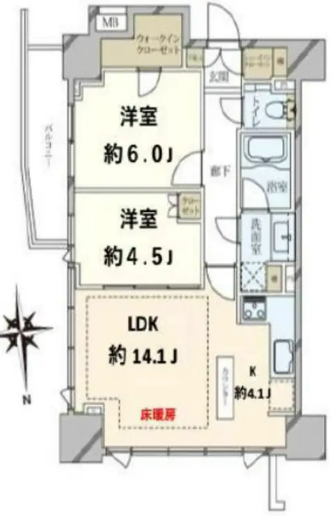 シティタワー大泉学園 23階階 間取り