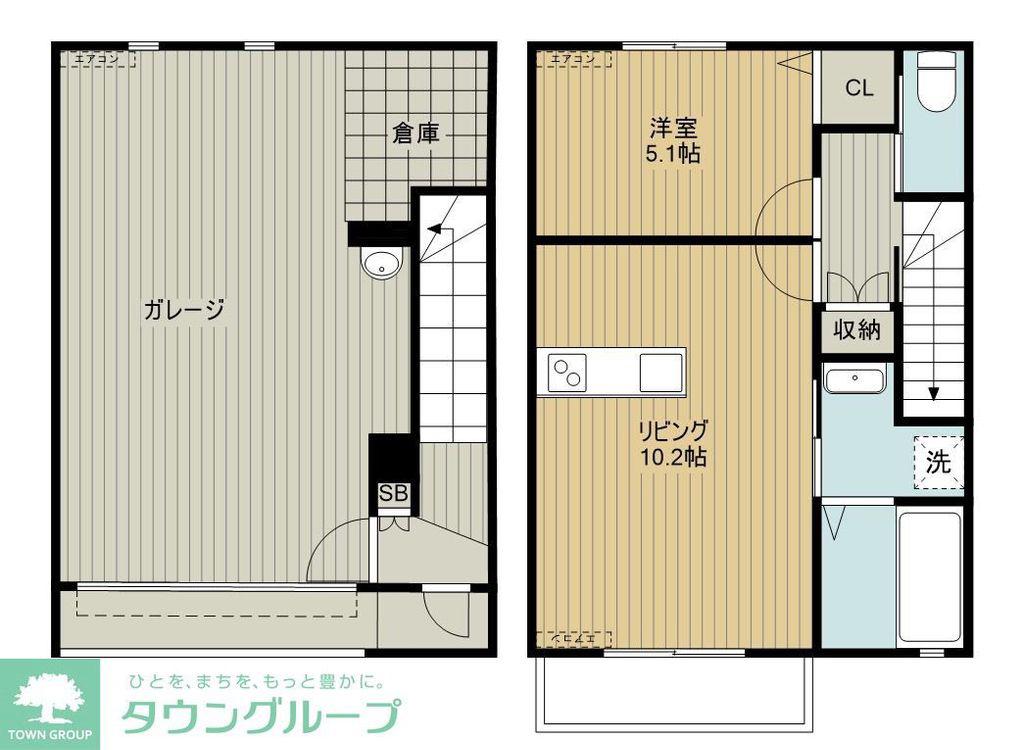 AVENIR(1LDK/1階)の間取り写真