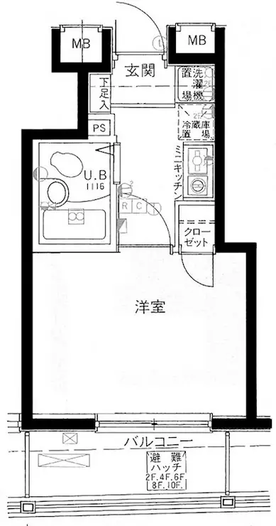 メインステージ大森駅前 8階階 間取り