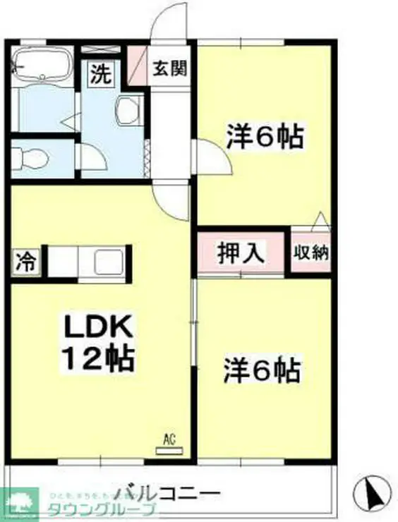 サンジュネスゆう 1階階 間取り