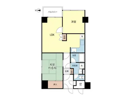 ライオンズマンション大森(2LDK/2階)の間取り写真