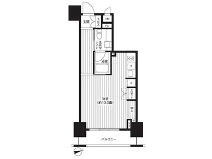 レジディア新御徒町(ワンルーム/15階)の間取り写真