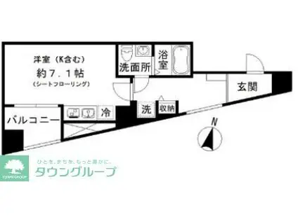 フロレゾン代々木(ワンルーム/7階)の間取り写真