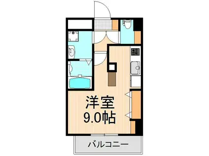 スコラタワー(ワンルーム/3階)の間取り写真