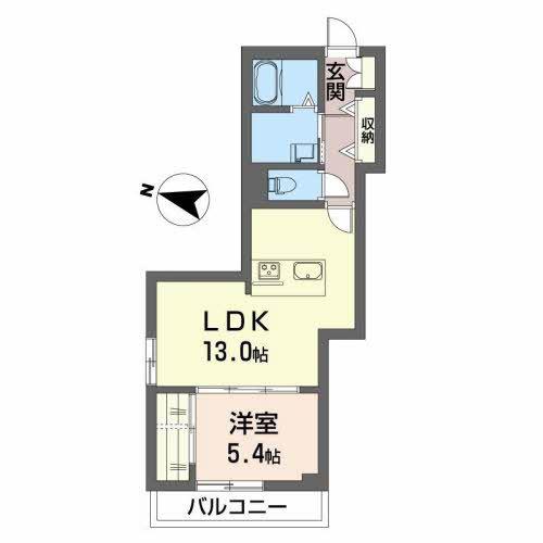ノルウェジアンウッド室町(1LDK/3階)の間取り写真