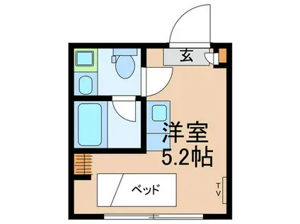 ARROWSAL MITA(ワンルーム/3階)の間取り写真