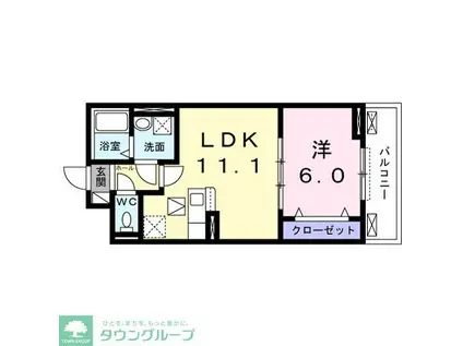 グレイス(1LDK/1階)の間取り写真
